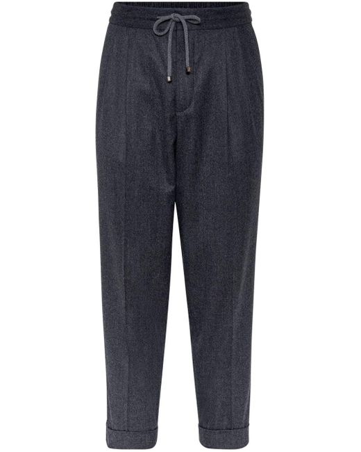 Brunello Cucinelli Blue Wool Trousers