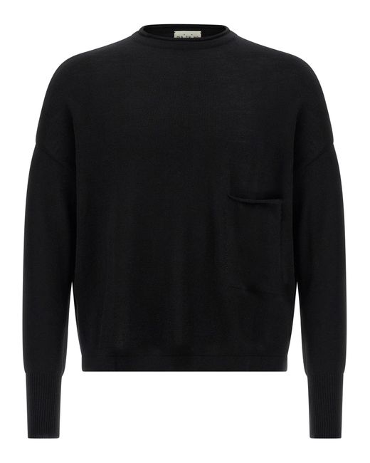Ma'ry'ya Wollpullover in Black für Herren