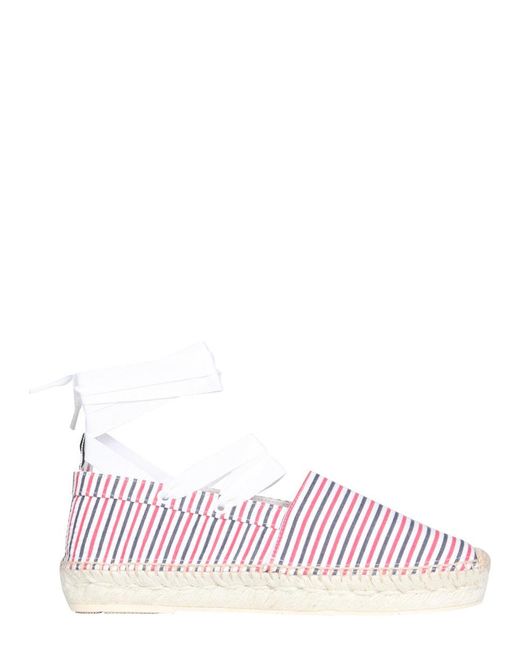 Thom Browne Pink Seersucker Cotton Espadrilles