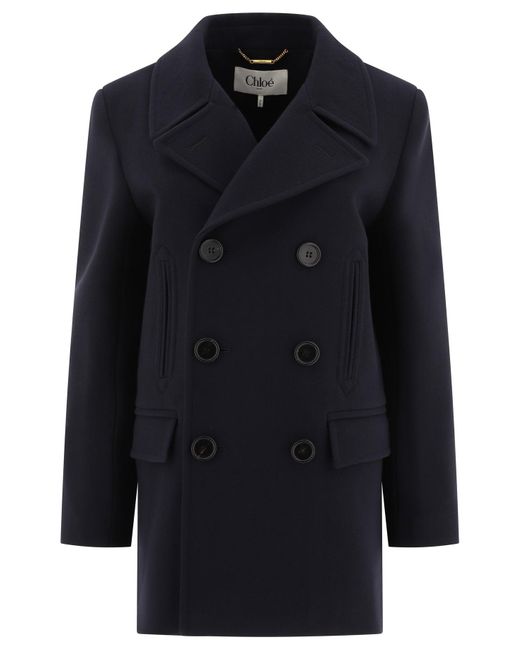 Chloé Blue Pea Coat