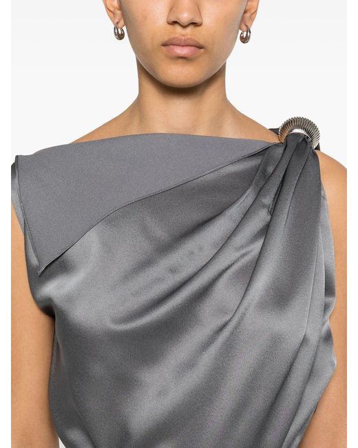 Lanvin Gray Arpège Ring Asymmetric Top Clothing