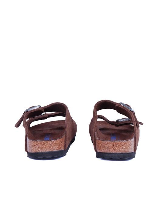 Birkenstock Brown Arizona Sfb Carafe Tonal, Suede Leather, S
