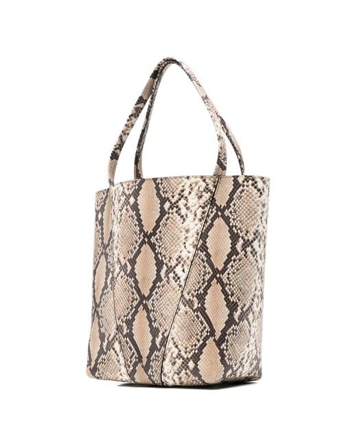 Chloé White Spin Leather Tote Bag