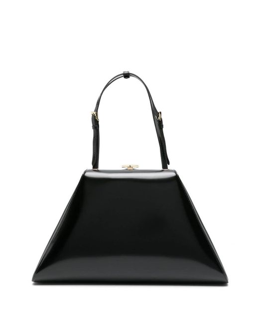 Prada Black Patent-Leather Tote Bag