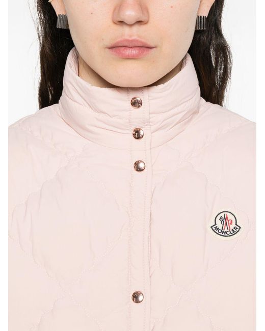 Moncler Pink Biois Down Quilted Gilet