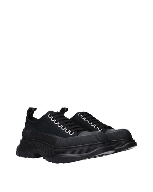 Alexander McQueen Black Sneakers Donna Tessuto Nero