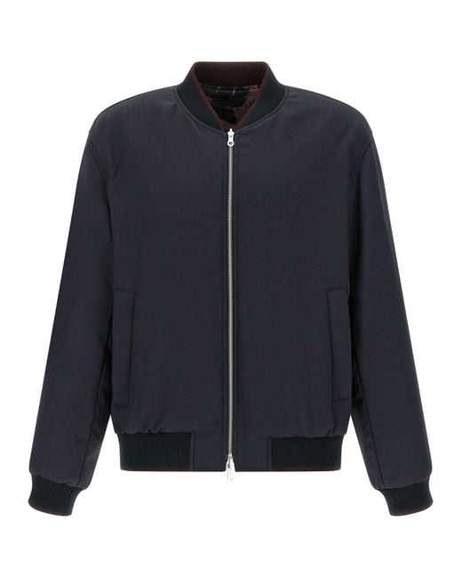 Dries Van Noten Droogt Van Noten Omkeerbare Bomberjack in het Blue voor heren