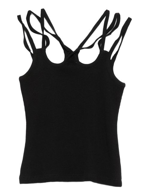 AVAVAV Black Multi Strap Top Honeycomb