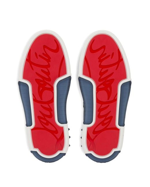 Christian Louboutin Blue Astrocool Leather Trainers for men