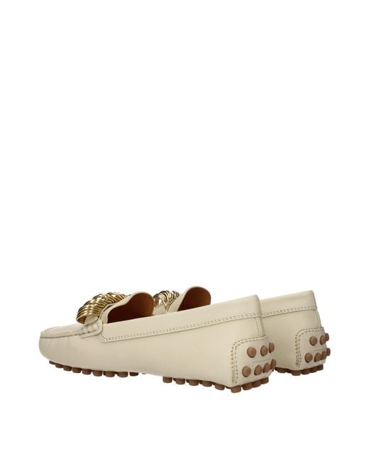 Tod's Natural Leather Moccasins