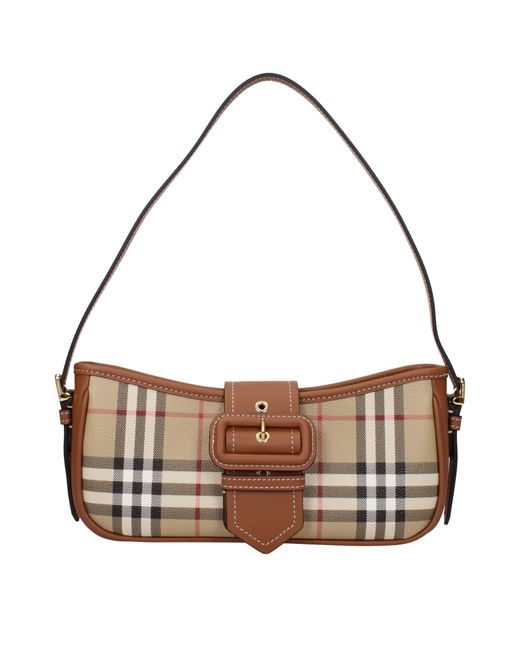 Burberry Schoudertassen Vrouwen Stoffen Beige/bruin in het Brown