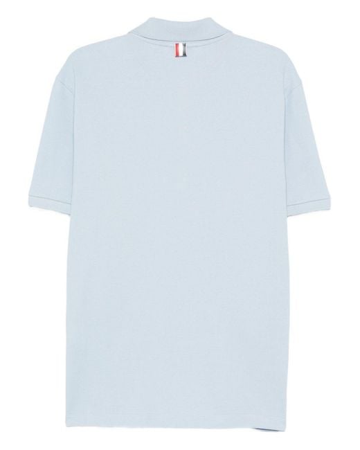 Thom Browne White Cotton Polo Shirt for men