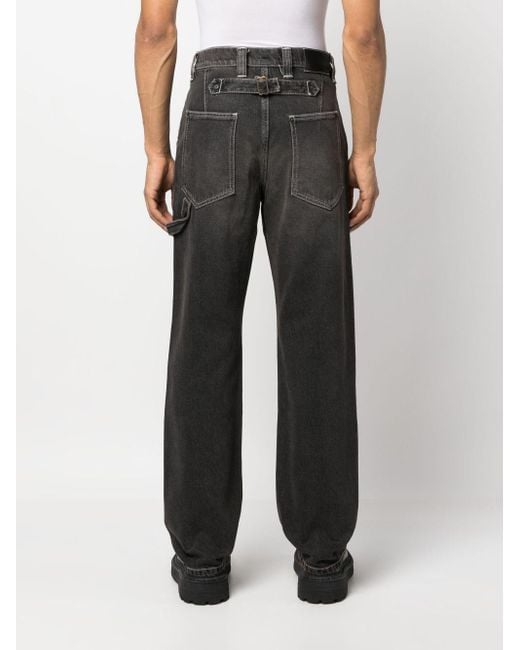 Winnie NY Black Logo-Patch Regular Jeans for men