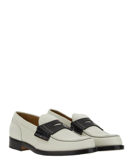COLLEGE White Leather Loafer