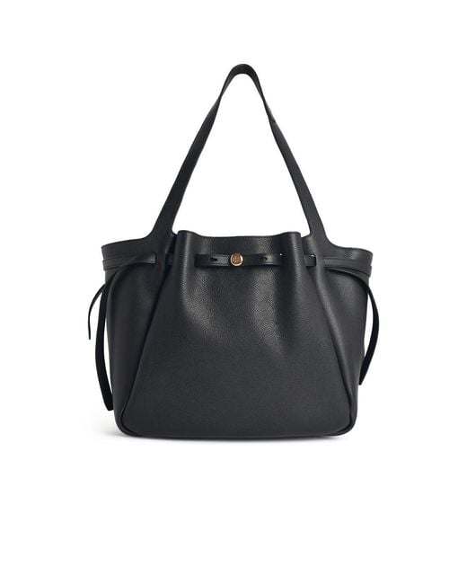 Tory Burch 'shopping Romy' Black Leather Bag