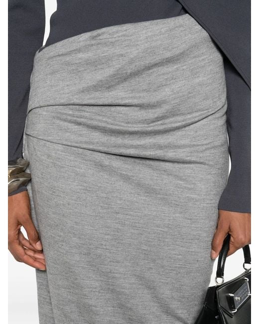 Entire studios Gray Wool Skirt Dust