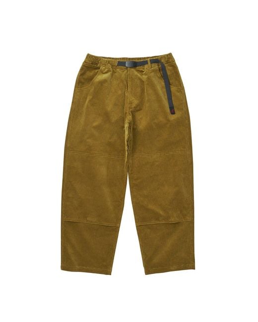Gramicci Green Corduroy Double Knee Pant Clothing for men
