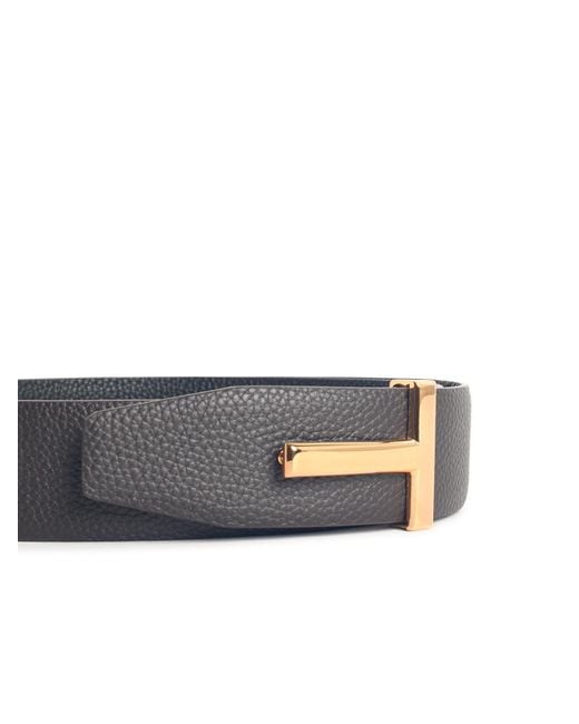Tom Ford Brown Lear Belt in het White voor heren