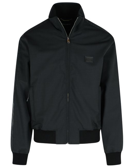 Dolce & Gabbana Black Wool Blend Jacket voor heren
