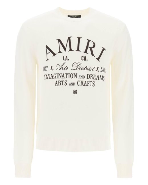 Amiri Arts District Wool Sweater in het White voor heren