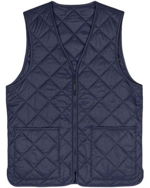 Baracuta Blue Miller Quilted Vest for men