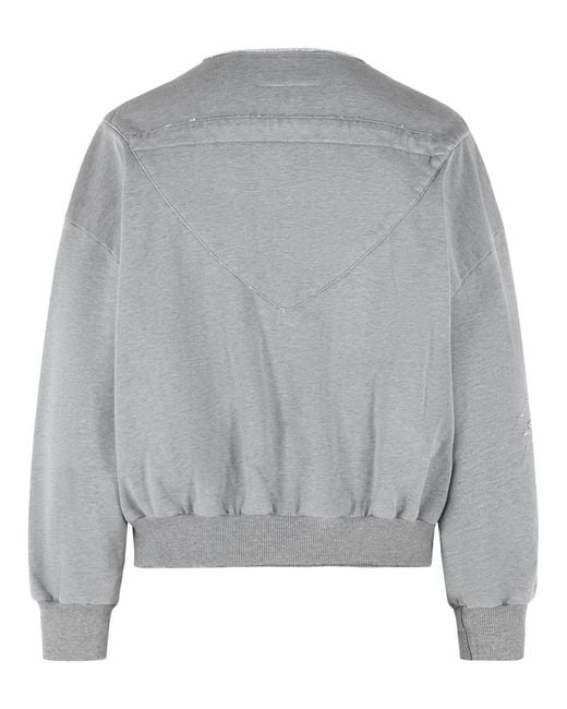 MM6 by Maison Margiela Gray Cotton Sweatshirt