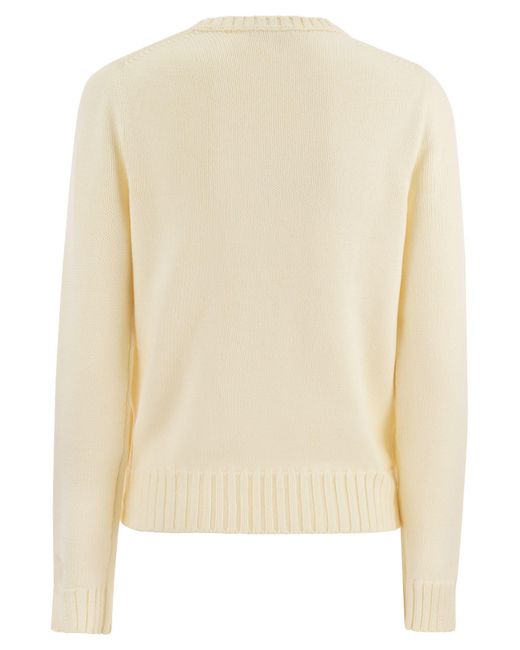 Polo Ralph Lauren Natural Cotton Jersey With Flag