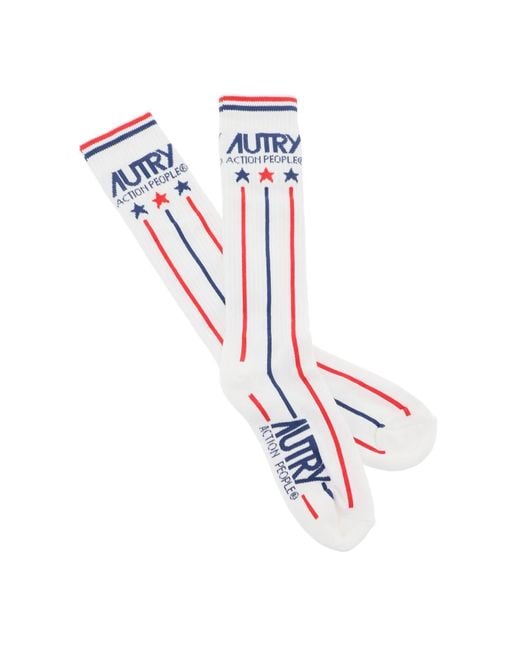 Chaussettes de tennis Autry pour homme en coloris White