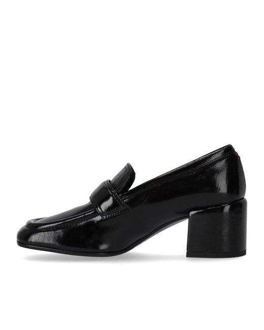 Halmanera Black Glaze Heeled Loafer