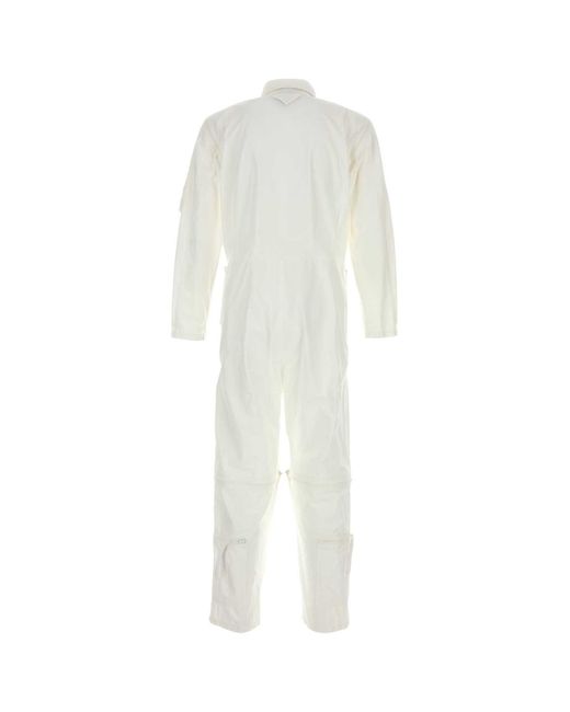 Prada White Cotton Jumpsuit for men