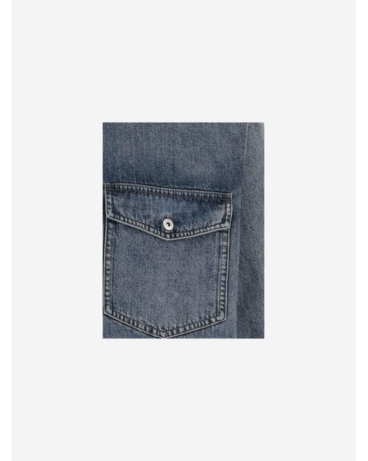 J.W. Anderson Blue Classic Denim Shirt With Contemporary Details for men
