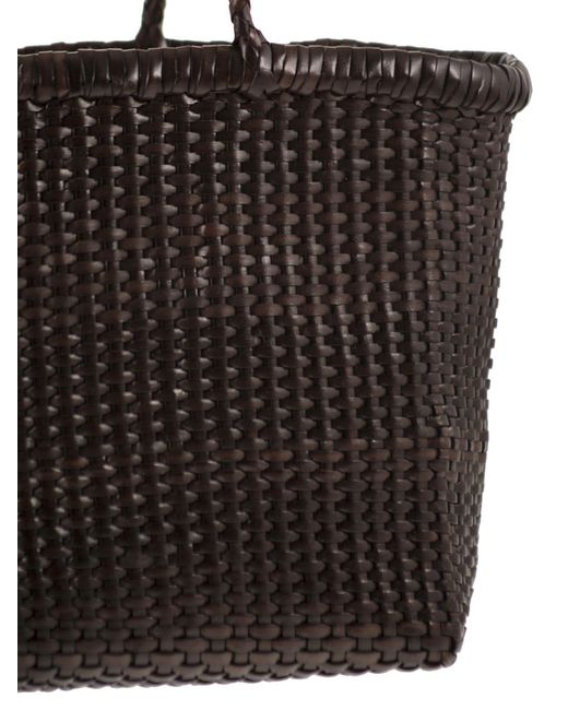 Dragon Black Weave Braided Leather Bag S