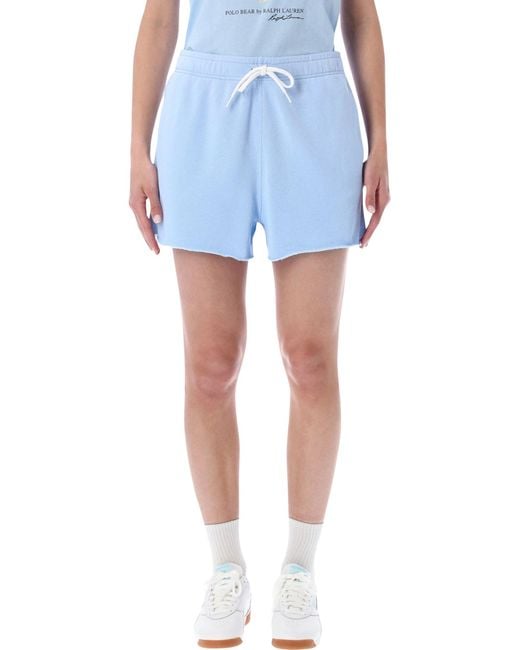 Polo Ralph Lauren Blue Lightweight Fleece Drawstring Shorts
