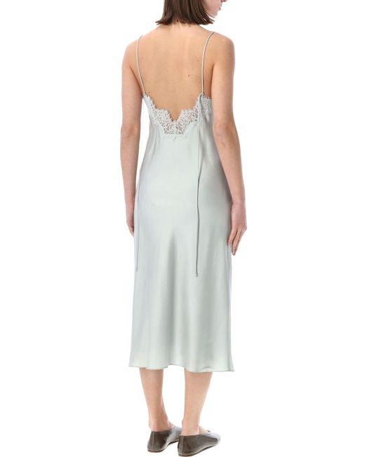 Rohe Gray Lace-Detail Midi Dress