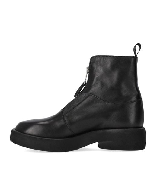 Elena Iachi Black Zipped Ankle Boot for men