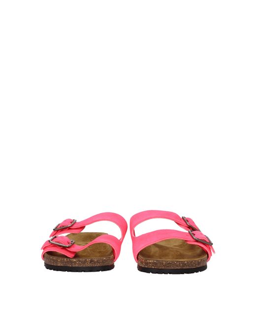 Saint Laurent Pink Slippers & Hooves Jimmy Suede/ Fluo for men