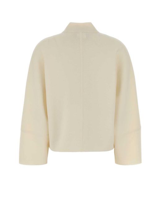 Max Mara Natural Ivory Wool Sport Cardigan