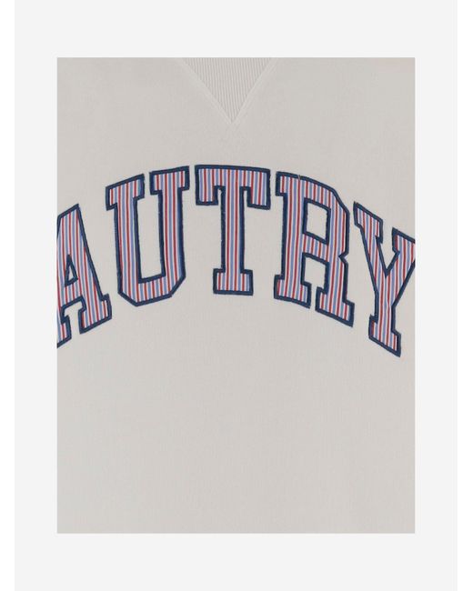Autry Gray Cotton Sweatshirt With Logo for men