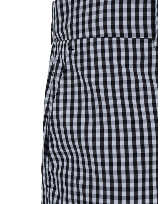 Michael Kors Blue Gingham Flat Frnt Short