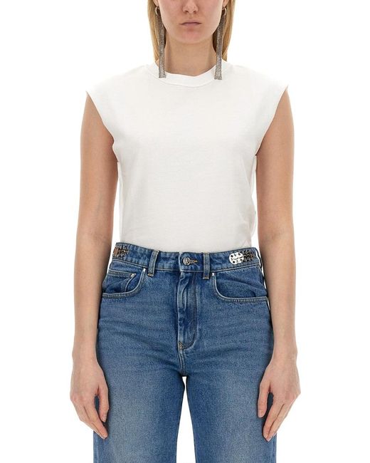 Rabanne Blue Cotton T Shirt