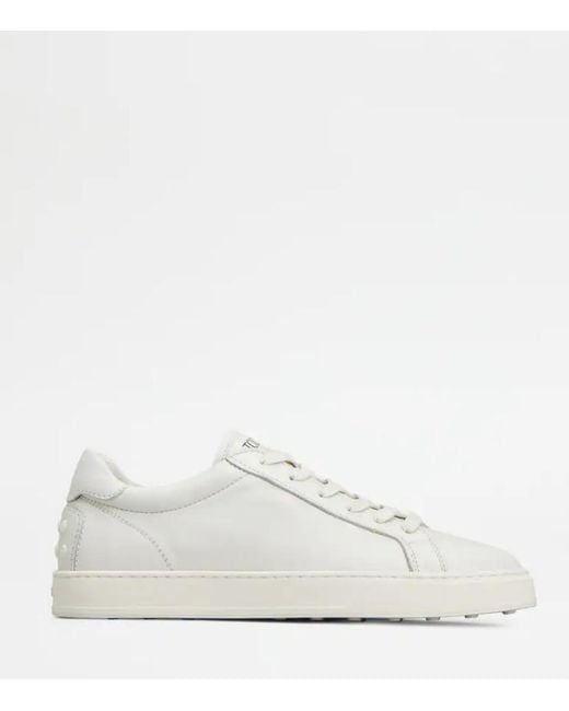 Tod's White Leather Sneakers for men
