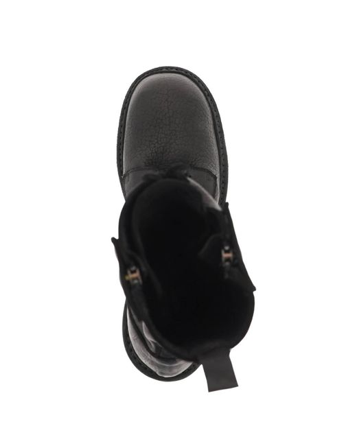 Stivali E01 V In Pelle Martellata di Guidi in Black da Uomo