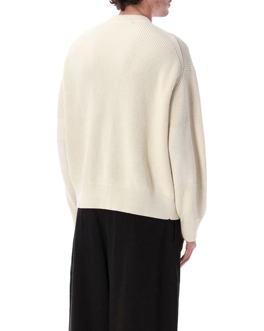 Studio Nicholson White Combo Knit Sweater for men