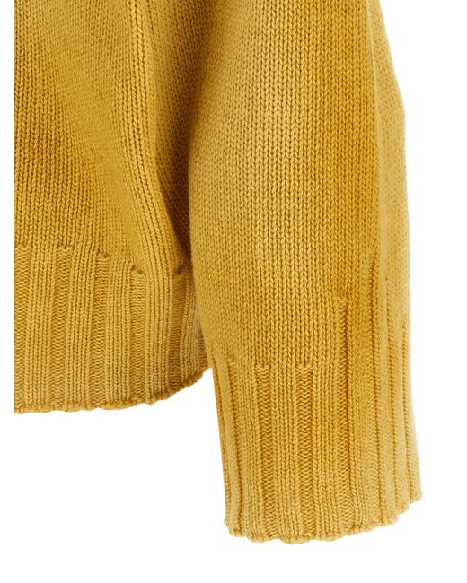 Le pull de broderie du logo Attico The Attico en coloris Yellow