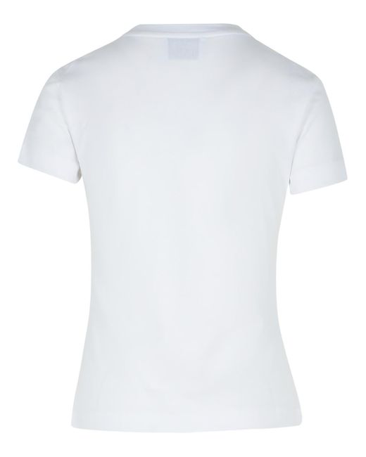 Moschino White Moschino -Jeans weiße Baumwoll -T -Shirt