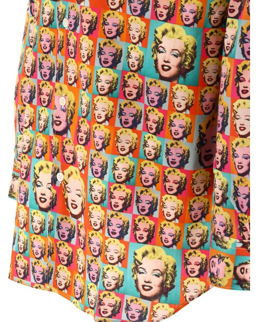 Comme des Garçons Comme des Garçons Hemd "Marilyn von Andy Warhol" gedrucktes Hemd in Orange für Herren