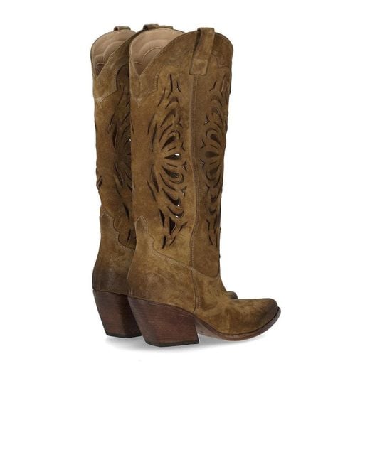 Elena Iachi Brown Bives Mud Texan Boot