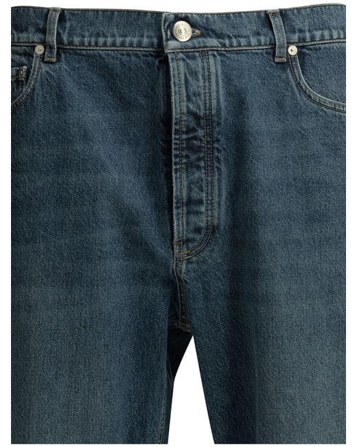 Brunello Cucinelli Blue Straight-Leg Jeans