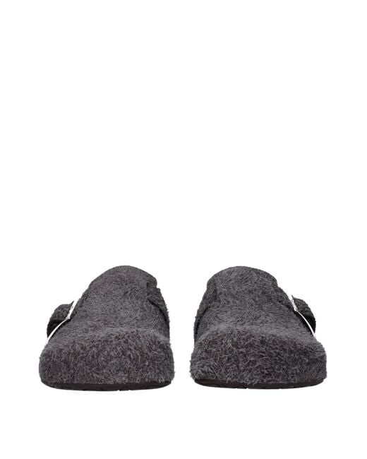 Loewe Brown Slippers And Clogs Ease Suede