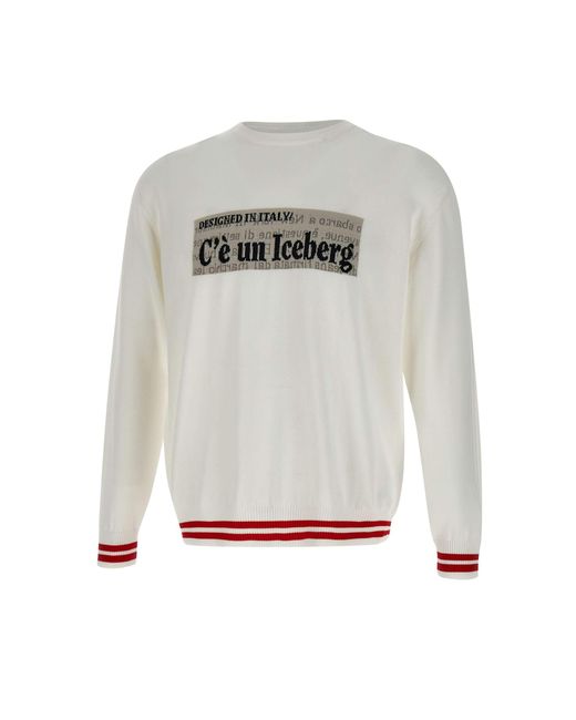 Iceberg Superweicher Baumwollpullover in Gray für Herren
